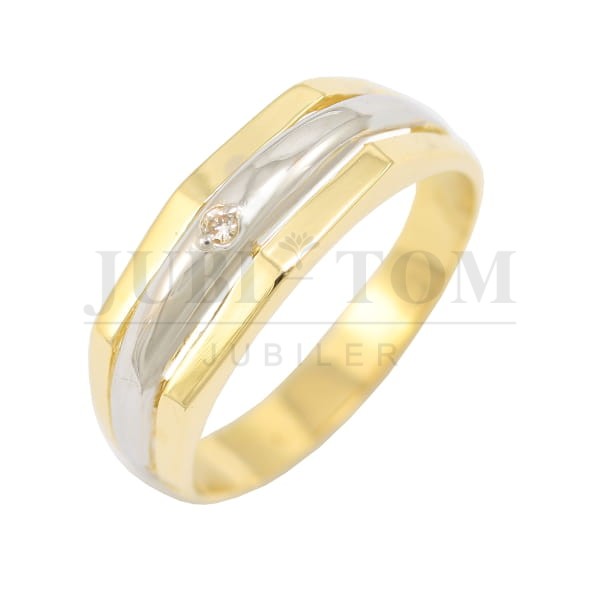 Pierścionek a'la sygnet z cyrkonią Swarovski p.585