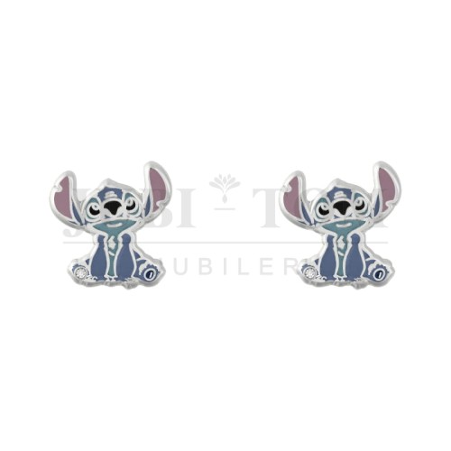 Zestaw kolczyki Stitch + talerzyk na biżuterię