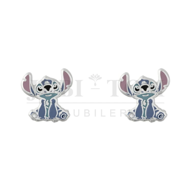 Zestaw kolczyki Stitch + talerzyk na biżuterię
