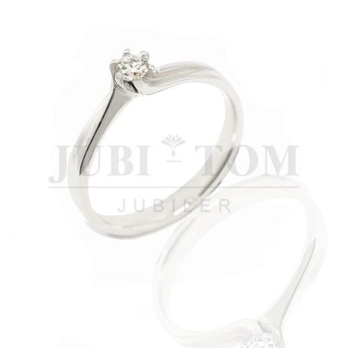 Pierścionek z diamentem laboratoryjnym 0,17 ct VVS/F