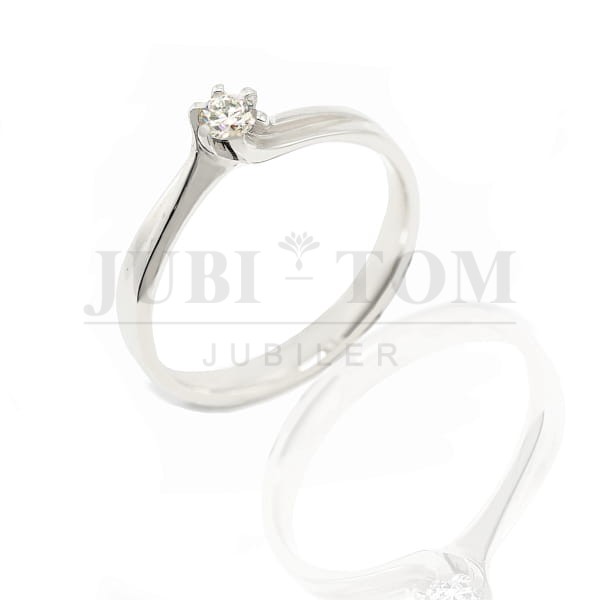 Pierścionek z diamentem laboratoryjnym 0,17 ct VVS/F