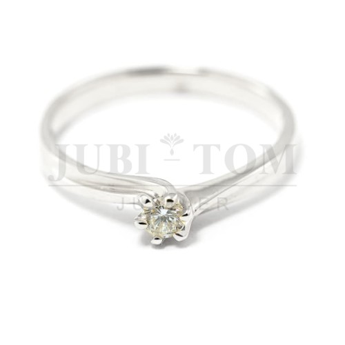Pierścionek z diamentem laboratoryjnym 0,17 ct VVS/F