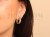 Złote kolczyki koła skręcane diamentowane – próba 585