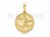 Złota okrągła zawieszka z dwoma sercami – próba 585