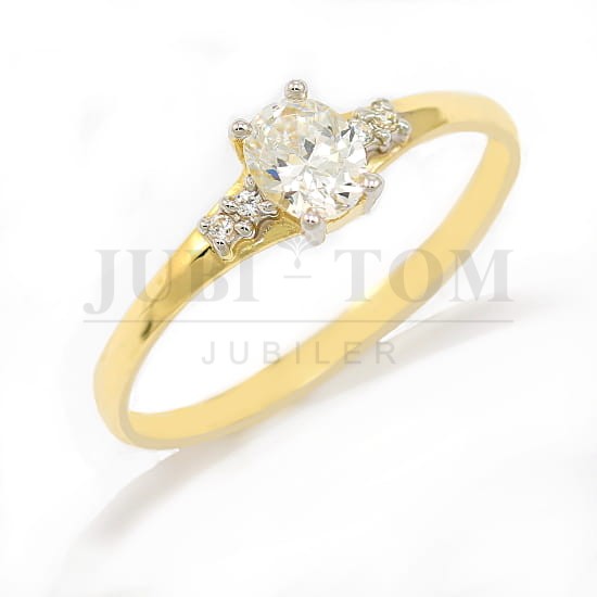 Pierścionek z białymi cyrkoniami Swarovski śliczny p.585