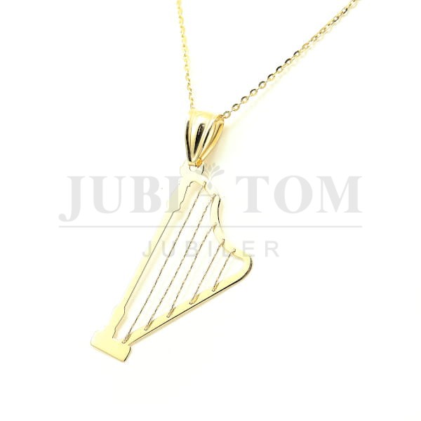 Złota harfa - wisiorek, zawieszka