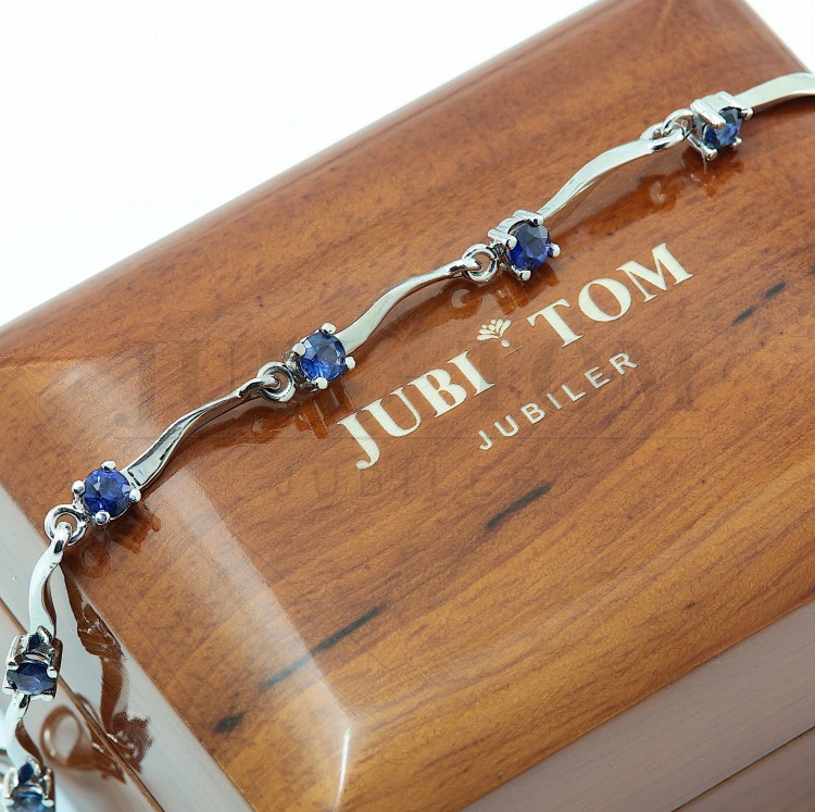 Bransoletka z naturalnymi szafirami