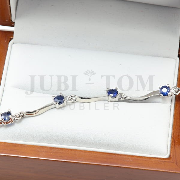 Bransoletka z naturalnymi szafirami