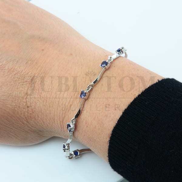 Bransoletka z naturalnymi szafirami