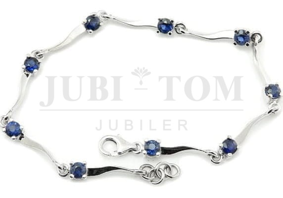 Bransoletka z naturalnymi szafirami