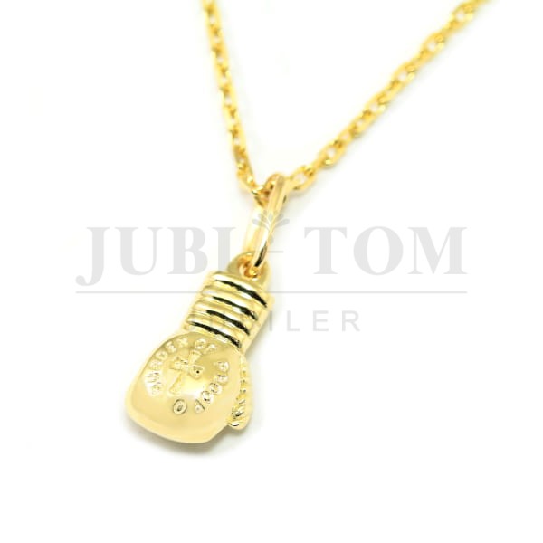 Złota zawieszka rękawica bokserska