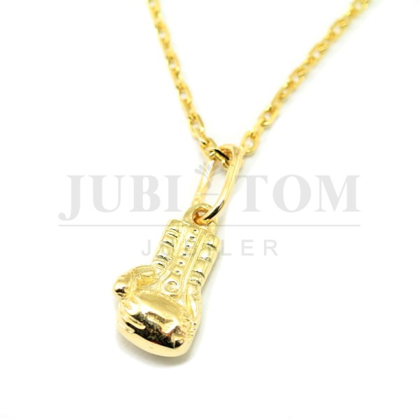 Złota zawieszka rękawica bokserska