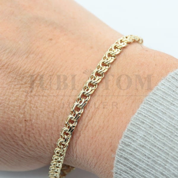 Złota bransoletka Galibardi kuta